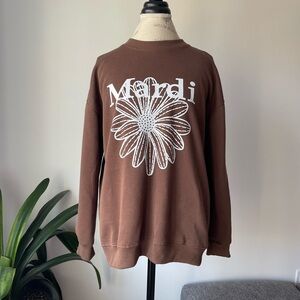Retro Y2K Mardi brown sweatshirt